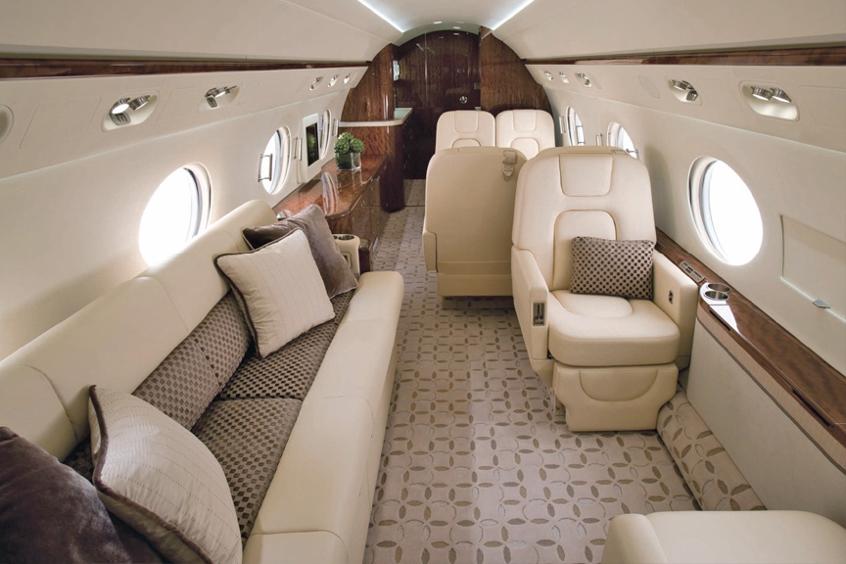 Gulfstream G350 cabin interior for Philadelphia charter