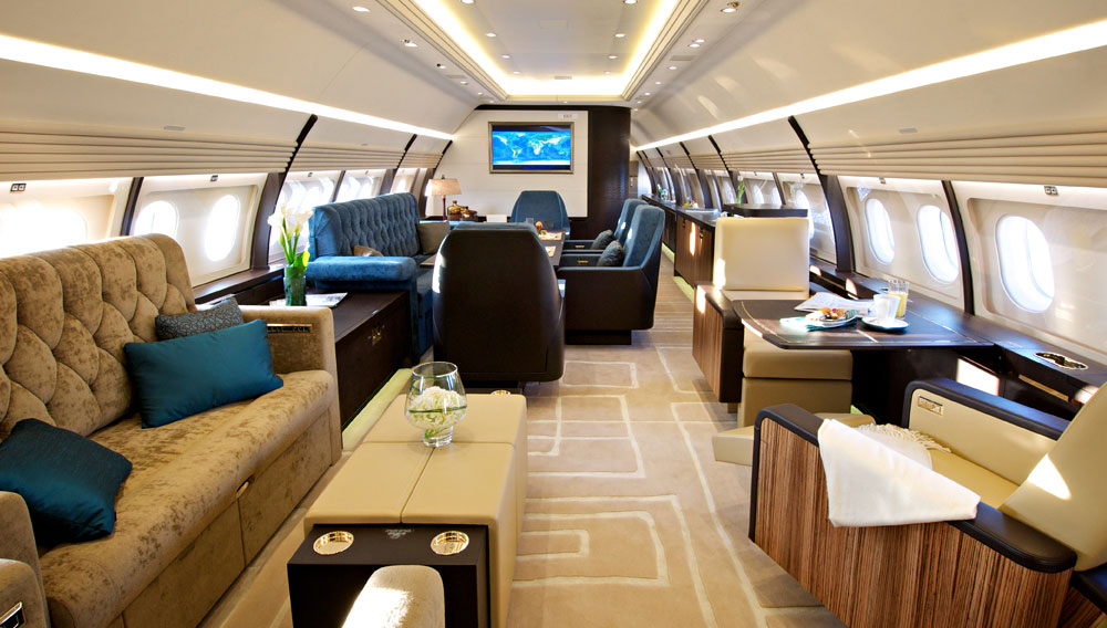 Airbus A320 cabin interior for Philadelphia charter