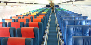 McDonnell Douglas MD-83 cabin interior for Philadelphia charter
