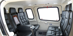 Agusta 109 cabin interior for Philadelphia charter
