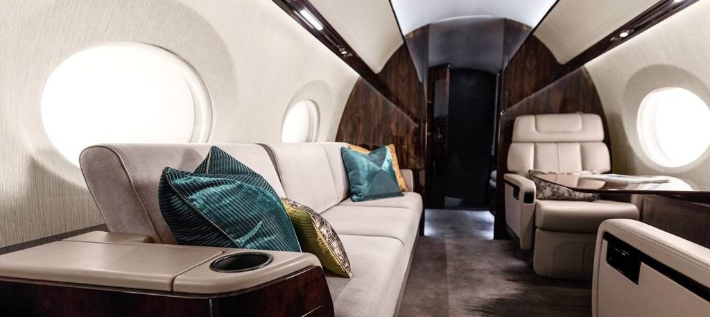 Gulfstream G600 cabin interior for Philadelphia charter