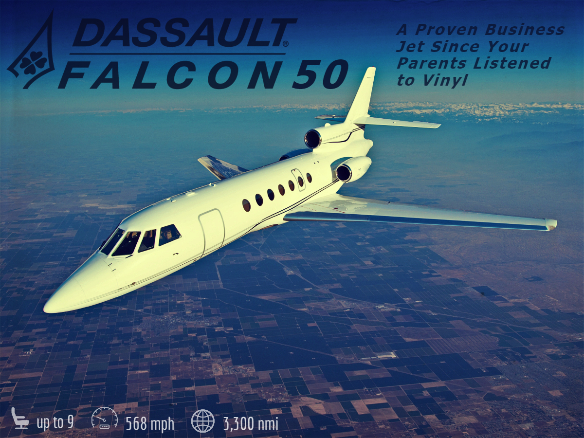 Falcon 50 super midsize jet private aircraft for Philadelphia jet charter