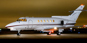Hawker 750 exterior for Philadelphia jet charter