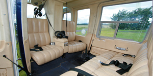 Bell Long Ranger cabin interior for Philadelphia charter