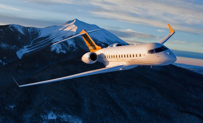 Global Express cabin interior for Philadelphia charter