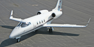 Learjet 55 cabin interior for Philadelphia charter